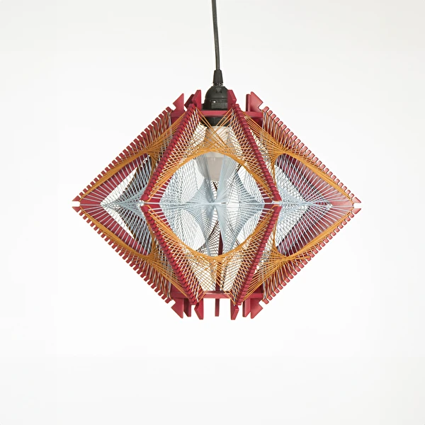 Luminária Pendente Kin Oriente Trama tridimensional Ki 1 Boobam